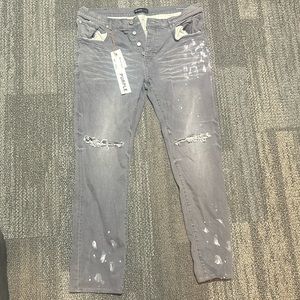 Grey purple jeans size 38